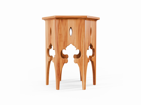 Moroccan Hexagon Side Table 3D Модель