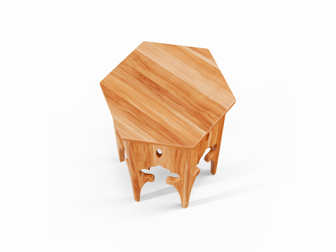 Moroccan Hexagon Side Table 3D Модель