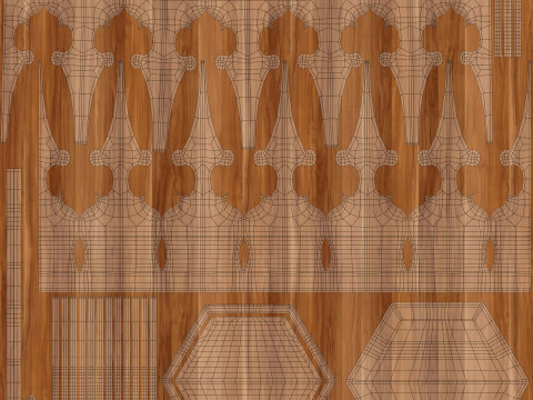 Moroccan Hexagon Side Table 3D Модель