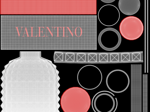 Valenttino Uomo Born In Roma Perfume For Men 100ml Modelo 3D