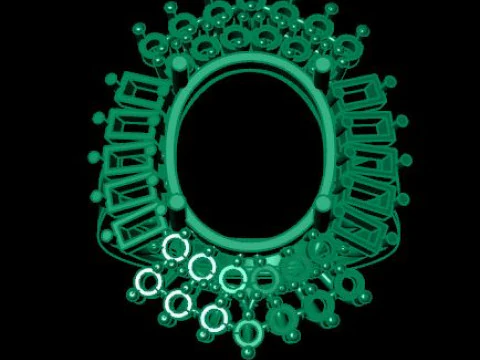 Ruby gemstone an daimond ring 3D Model