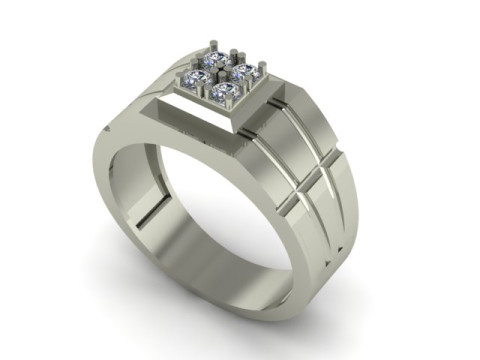 Men ring for daimonds 3D Модель