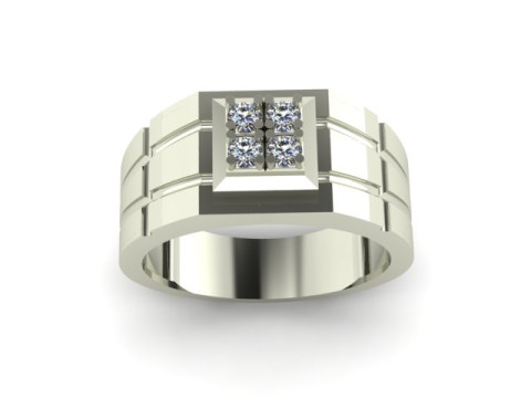 Men ring for daimonds 3D Модель