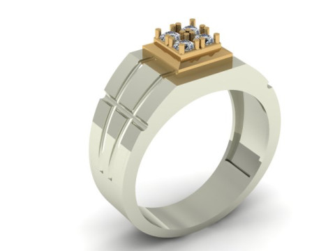 Men ring for daimonds 3D Модель