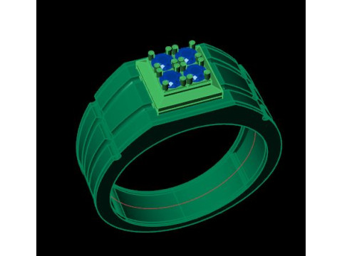 Men ring for daimonds 3D Модель