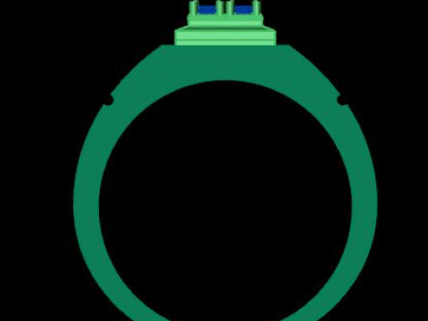 Men ring for daimonds 3D Модель