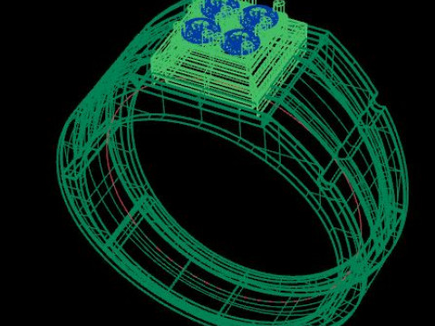 Men ring for daimonds 3D Модель