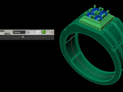 Men ring for daimonds 3D Модель