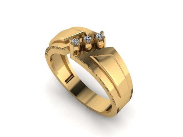 Men ring for daimonds 3D Model .c4d .max .obj .3ds .fbx .stl .blend 