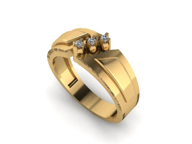 Men ring for daimonds 3D Model .c4d .max .obj .3ds .fbx .stl .blend 