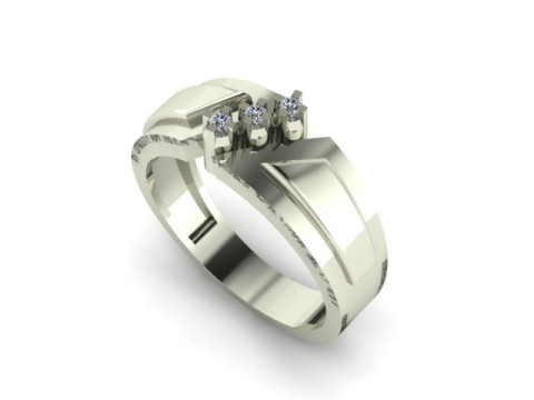 Men ring for daimonds 3D Model
