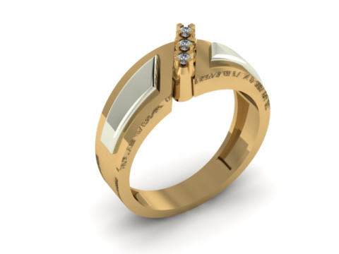 Men ring for daimonds 3D Model