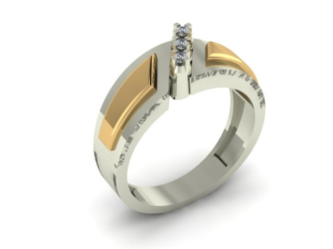 Men ring for daimonds 3D Model