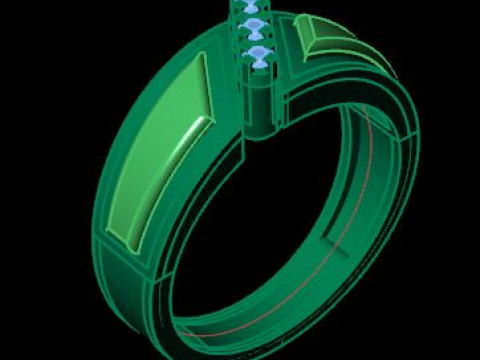 Men ring for daimonds 3D Model