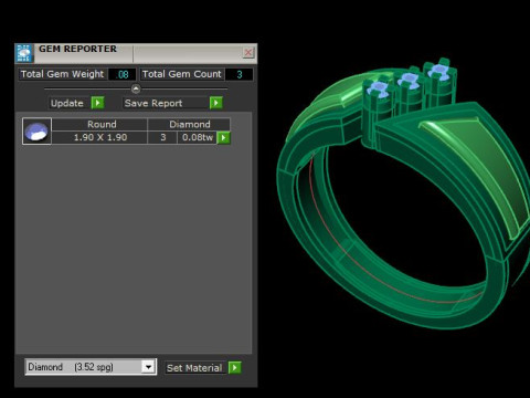 Men ring for daimonds 3D Model