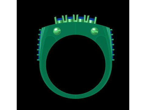 Gents ring for daimonds Model 3D