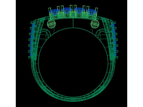 Gents ring for daimonds Model 3D