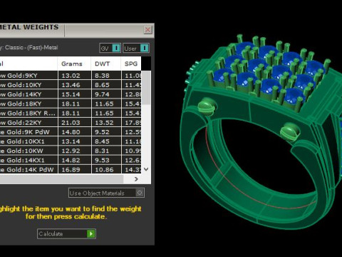 Gents ring for daimonds Model 3D