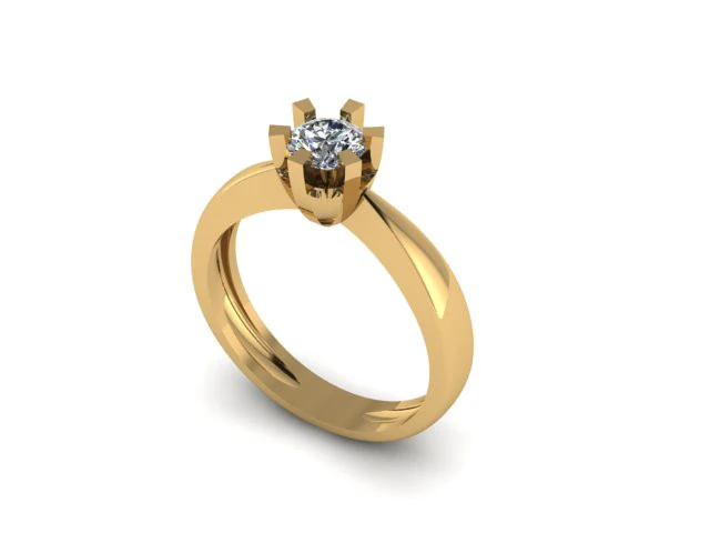 Solitair ring for daimonds 3D Model .c4d .max .obj .3ds .fbx .stl .blend 