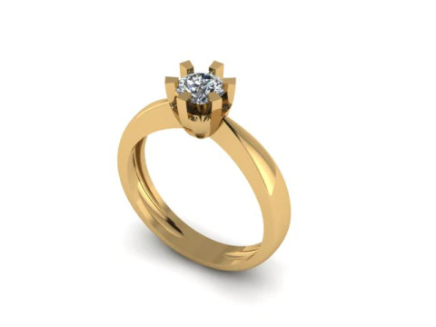 हीरे के लिए त्यागी अंगूठी 3D मॉडल