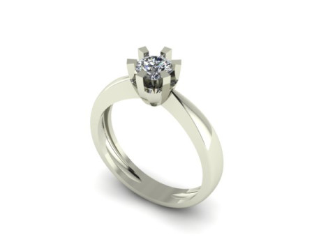 Solitair ring for daimonds 3Dモデル