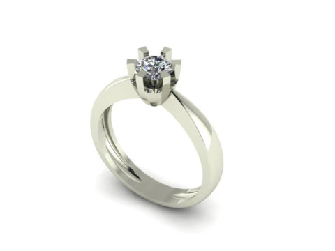 Solitair ring for daimonds 3D Model