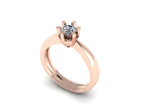 Solitair ring for daimonds 3D Model