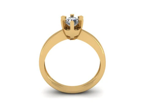 Solitair ring for daimonds 3D Model