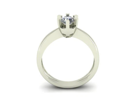 Solitair ring for daimonds 3D Model