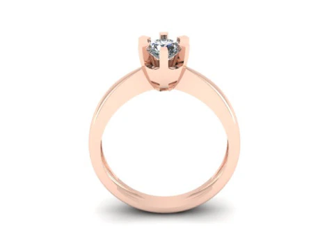 Solitair ring for daimonds 3D Model