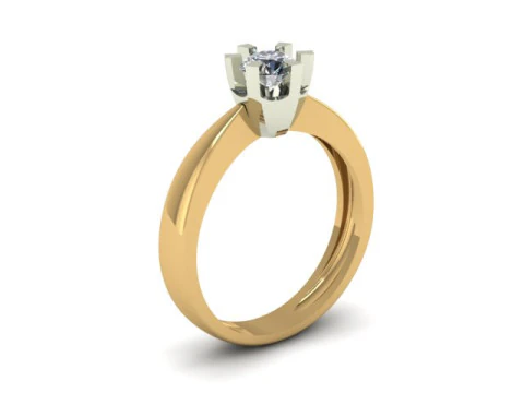 Solitair ring for daimonds 3D Model