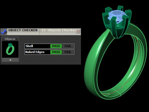 Solitair ring for daimonds 3D Model