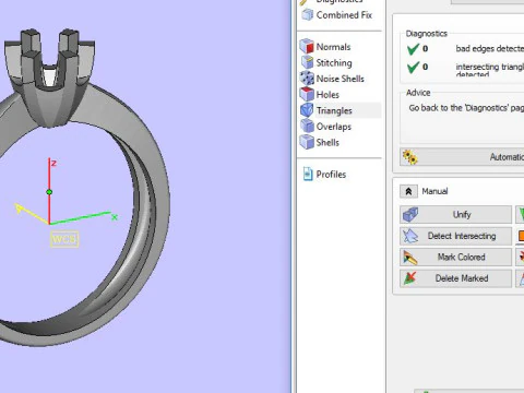 Solitair ring for daimonds 3D Model