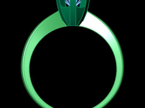 Solitair ring for daimonds 3D Model
