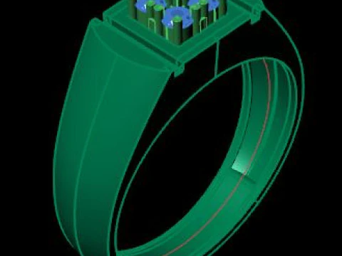 Men ring for daimonds 3D Model