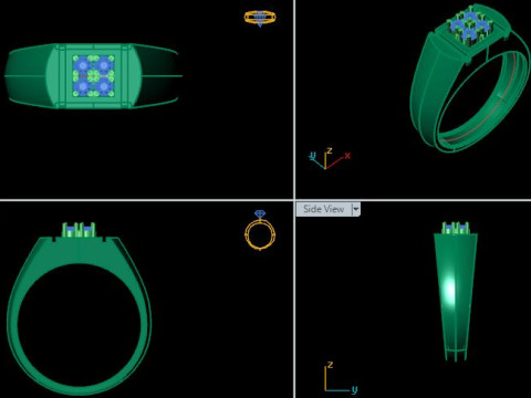 Men ring for daimonds Modelo 3D