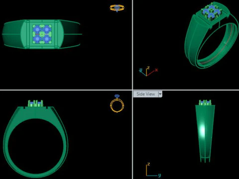 Men ring for daimonds 3D Model
