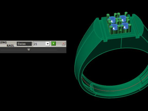 Men ring for daimonds Modelo 3D