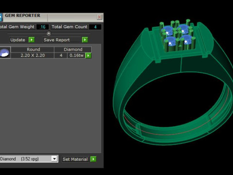 Men ring for daimonds Modelo 3D