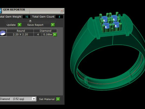 Men ring for daimonds 3D Model
