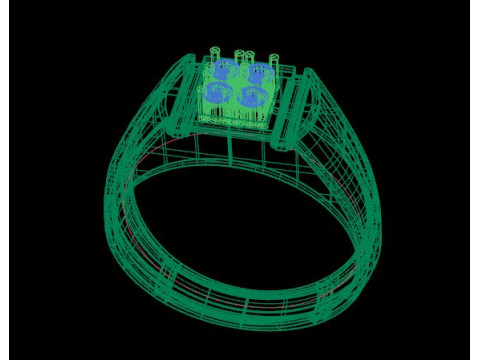Men ring for daimonds Modelo 3D