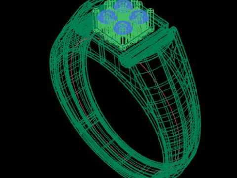 Men ring for daimonds 3D Model