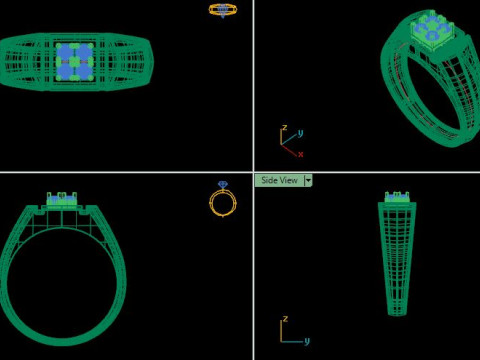 Men ring for daimonds Modelo 3D