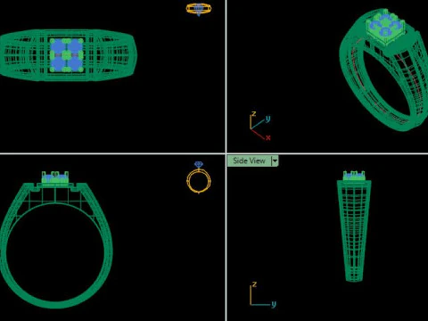 Men ring for daimonds 3D Model