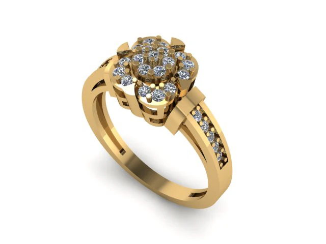Women ring for daimonds 3D Model .c4d .max .obj .3ds .fbx .stl .blend
