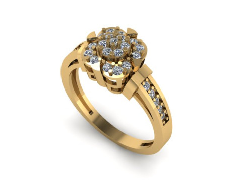 Women ring for daimonds 3Dモデル