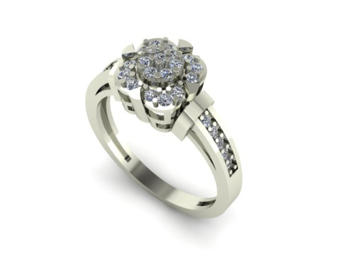 Women ring for daimonds Modelo 3D