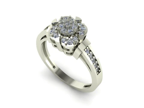 Women ring for daimonds 3D Model