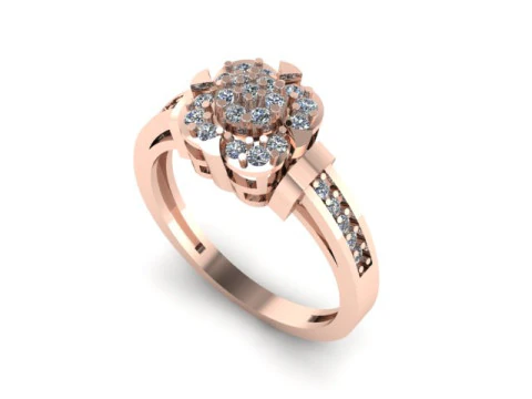 Women ring for daimonds 3D Model