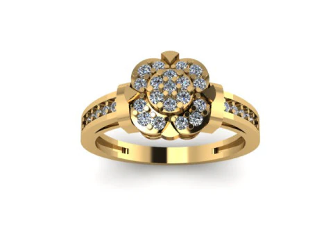 Women ring for daimonds 3D Model